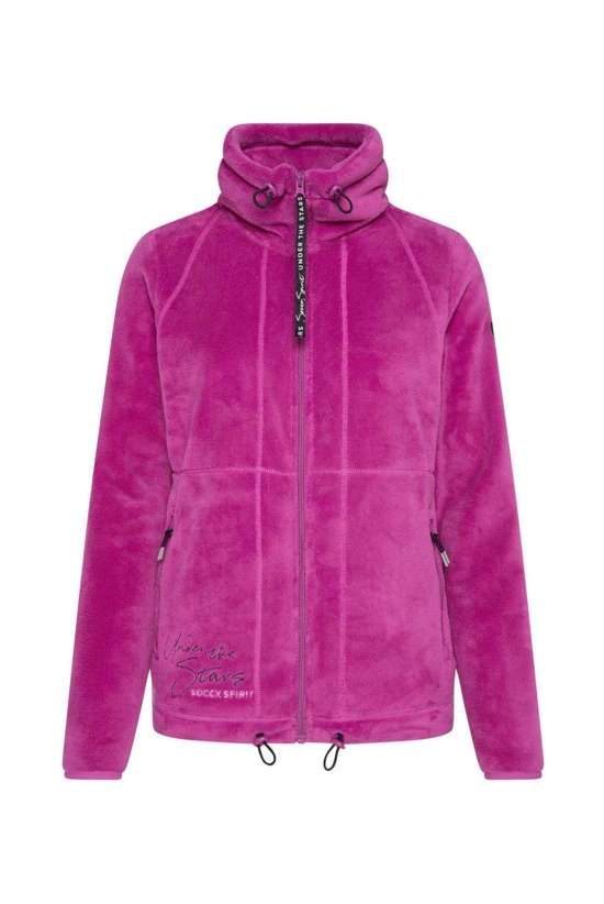 Флисовая куртка из шерпы с высоким воротником