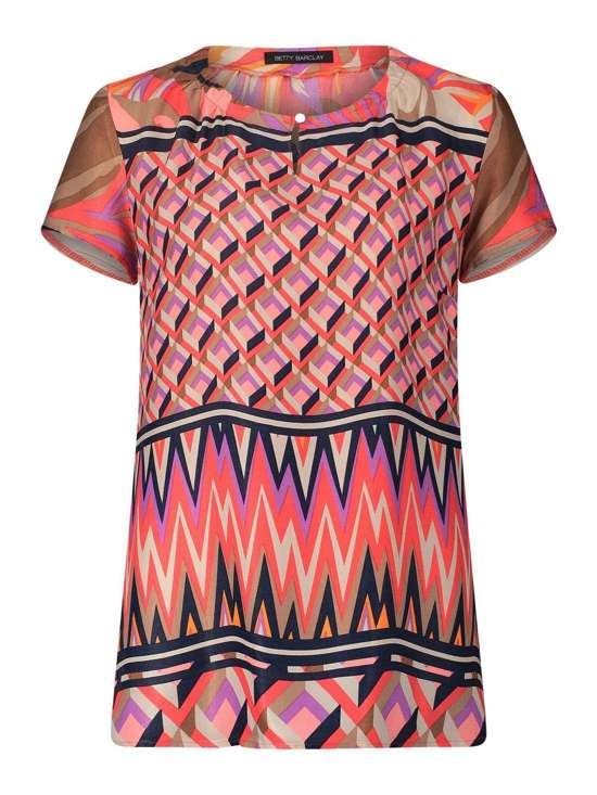 Блузка без шнуровки с узором