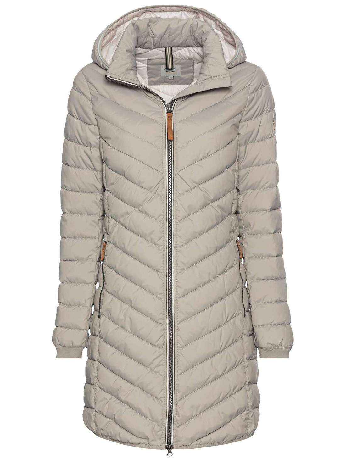 Стеганое пальто с узором елочка