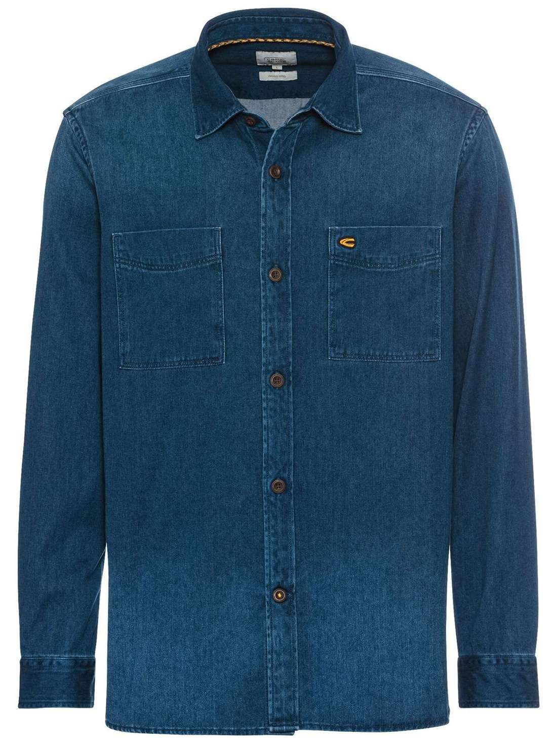 Рубашка обычного кроя с длинными рукавами обычного кроя из хлопка