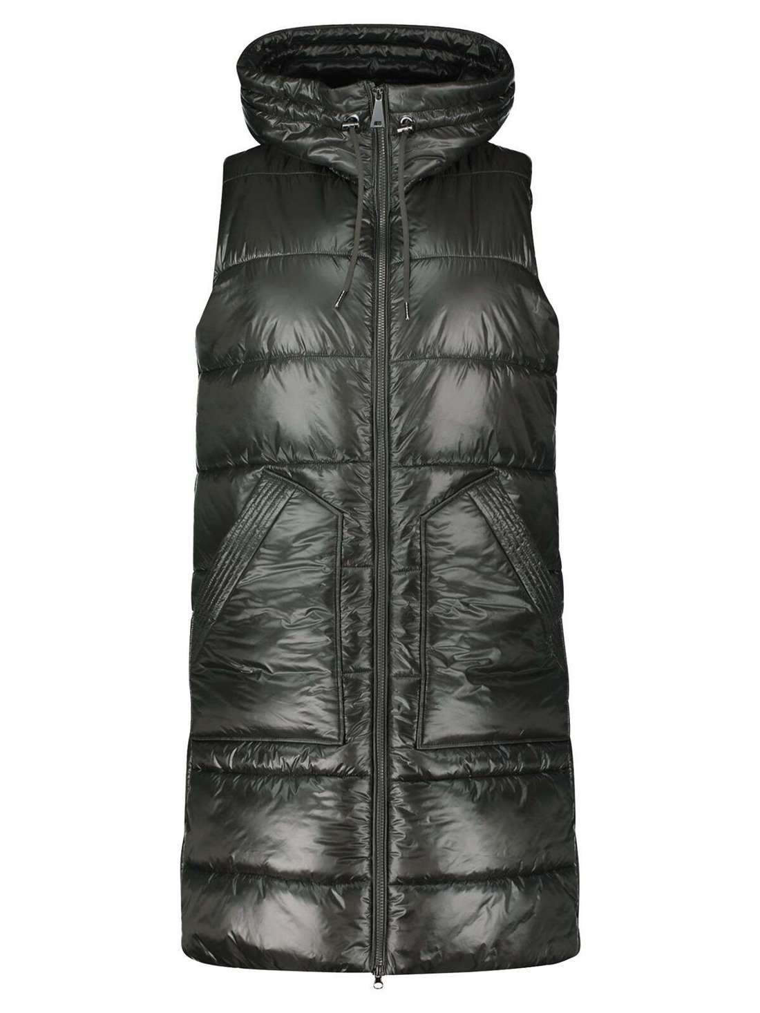 Стеганый жилет с капюшоном