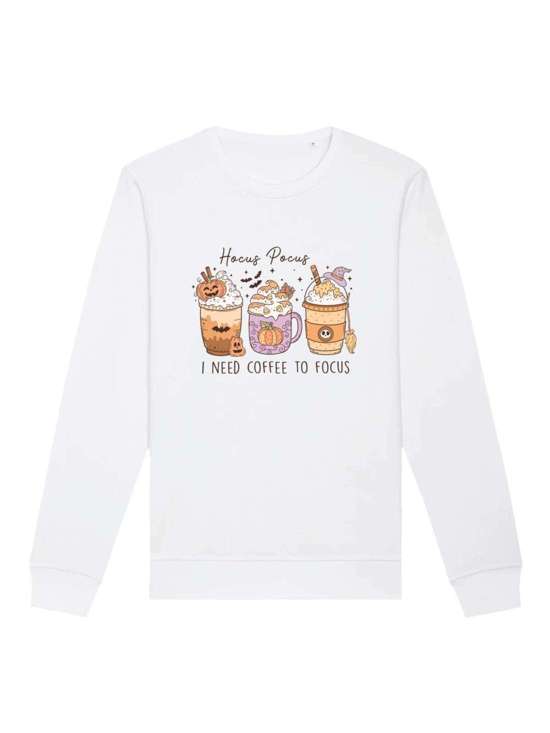 Свитшот Retro Halloween Hocus Pocus I Need Coffee To Focus