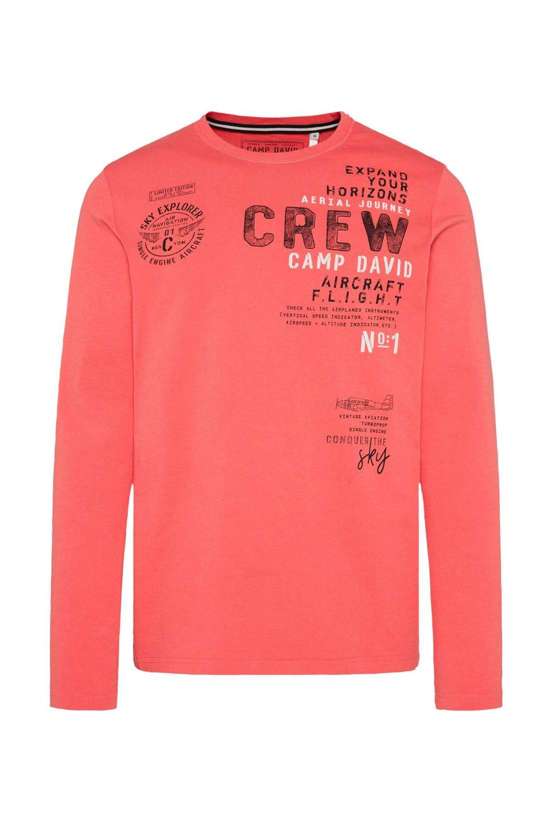 Лонгслив с авиационным принтом