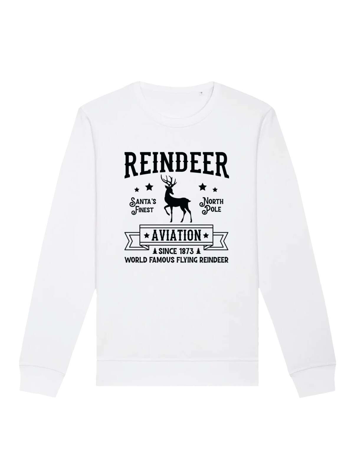 Свитшот Weihnachten Reindeer Aviation Retro Sign (GOTS)