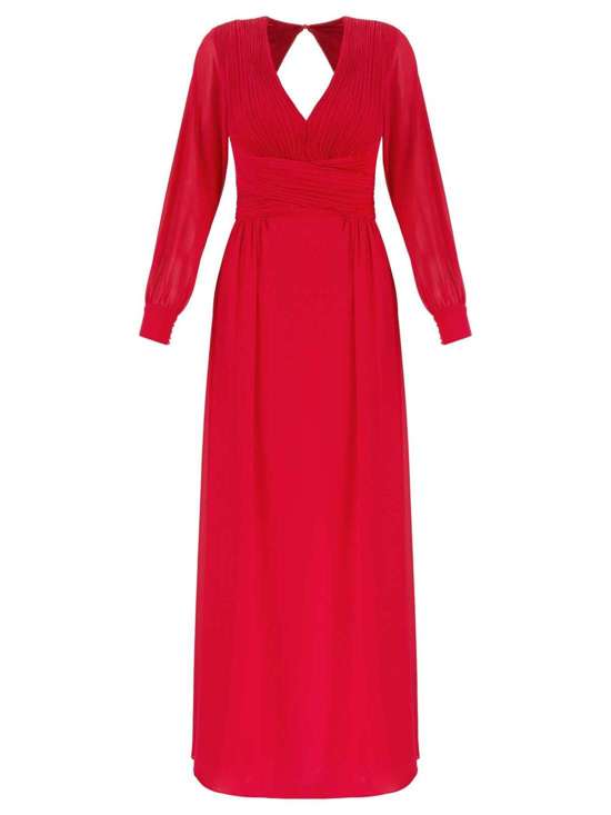 Длинное вечернее платье из шифона