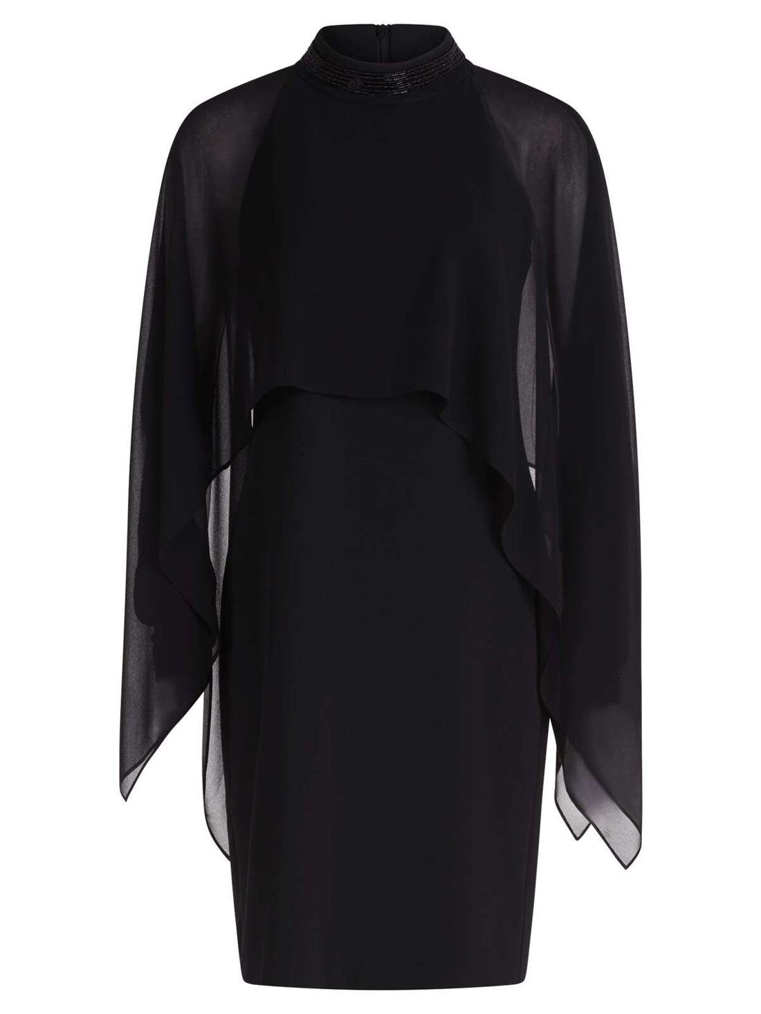 Коктейльное платье с воротником стойкой