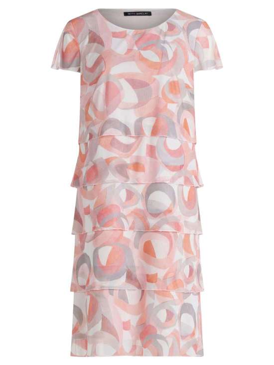 Многоярусное платье с короткими рукавами