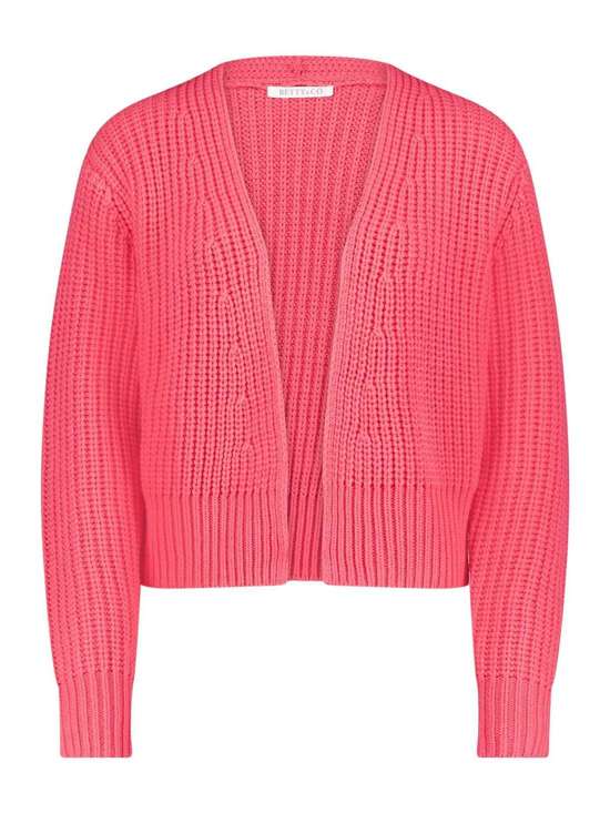 Жакет объемной вязки без застежки