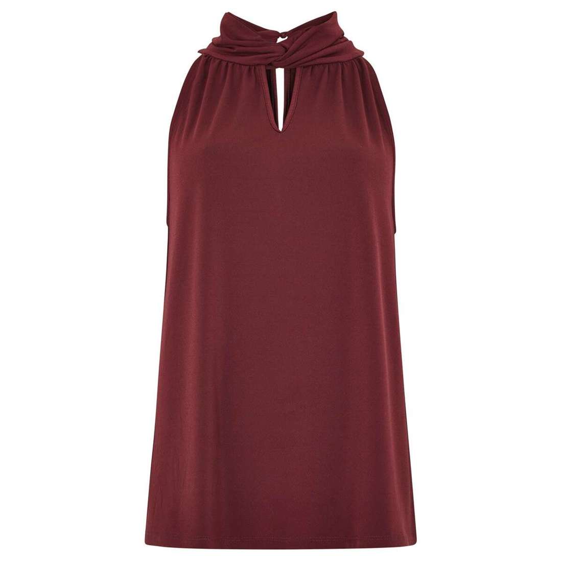 Креповый топ с вырезом