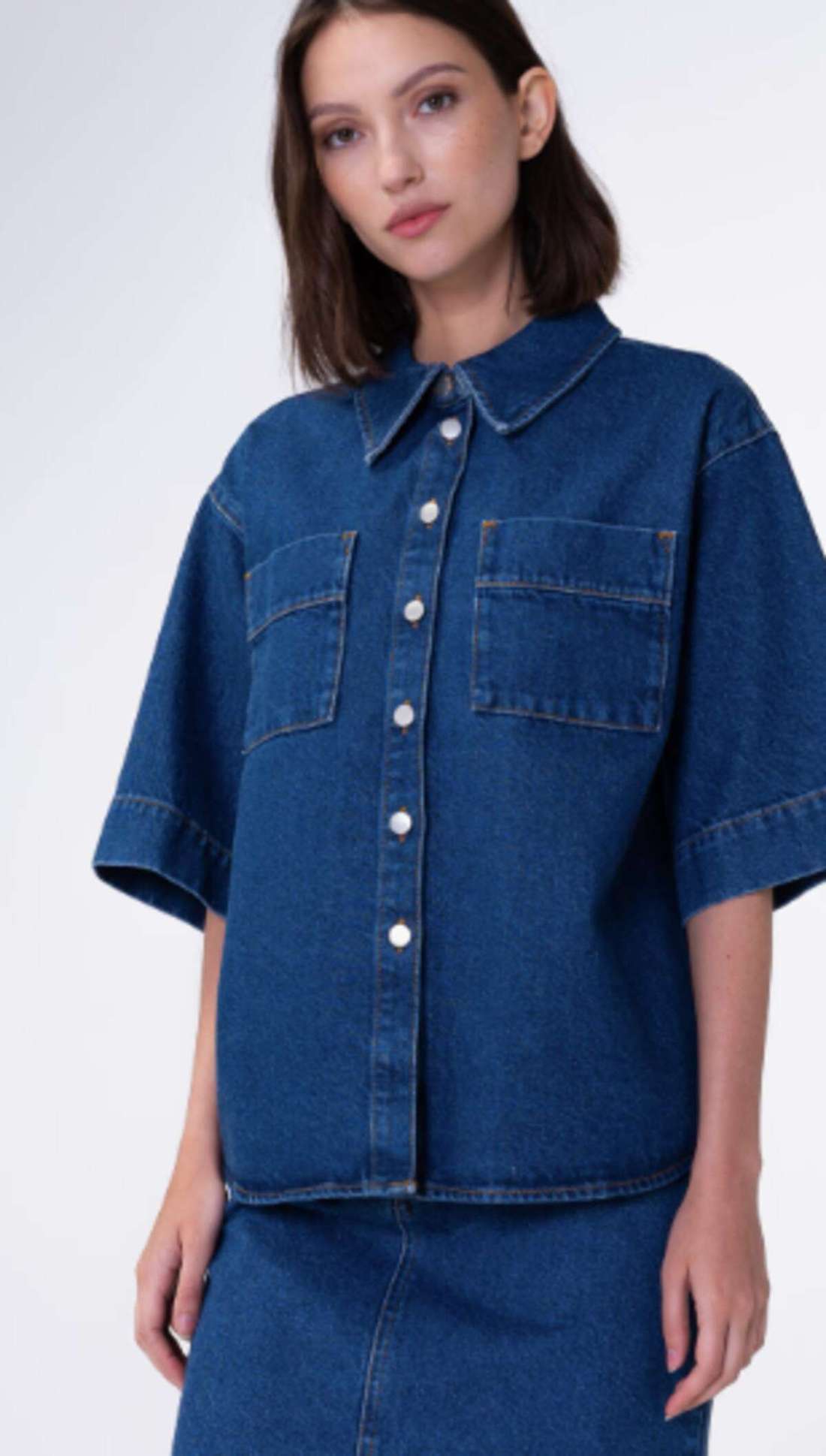 Кофта GIANA SHORT SLEEVE DENIM