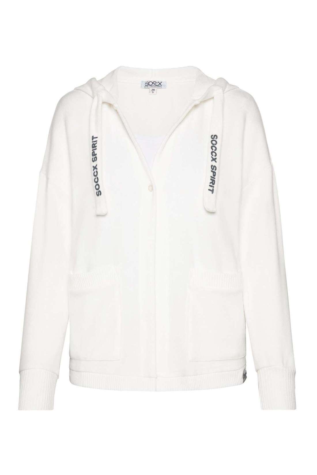 Открытый короткий кардиган с капюшоном