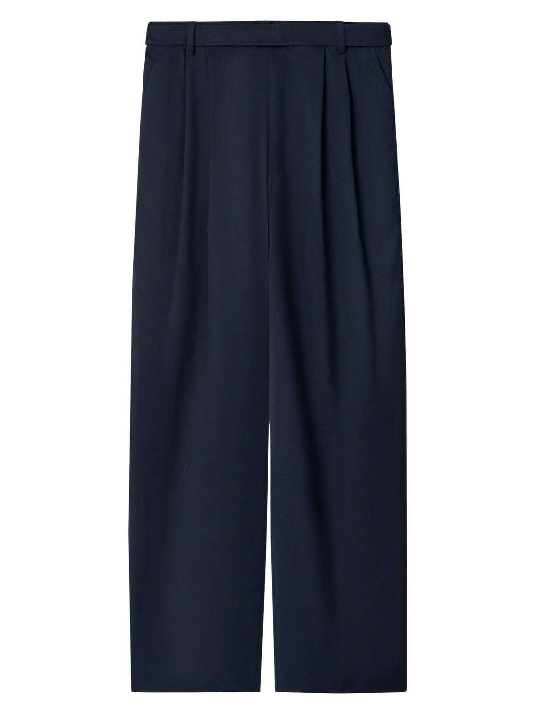 Брюки свободного кроя со складками