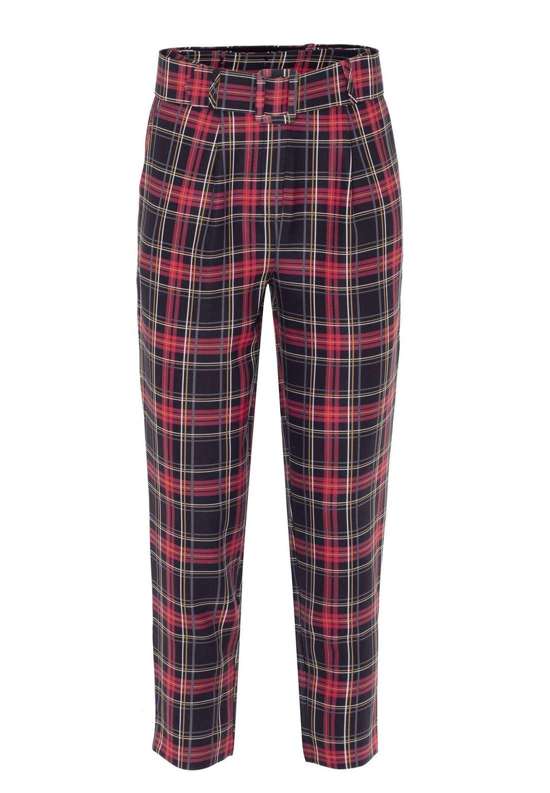 Брюки узкого кроя со складками