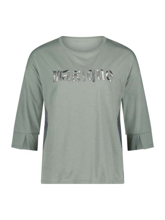 Повседневная рубашка с круглым вырезом