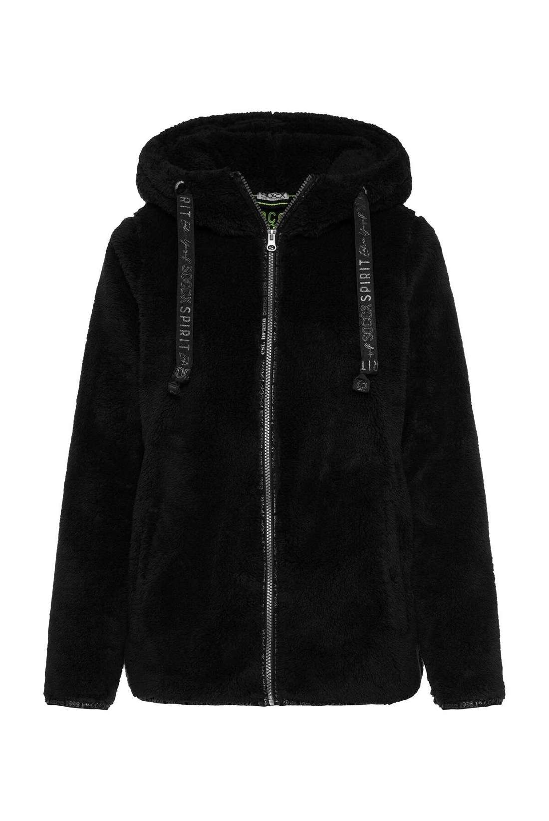 Куртка с капюшоном в стиле шерпа