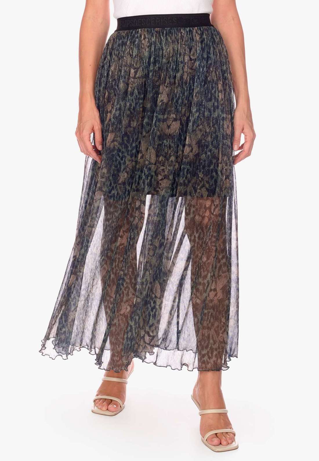 Летняя юбка с красивым цветочным узором. DILLE