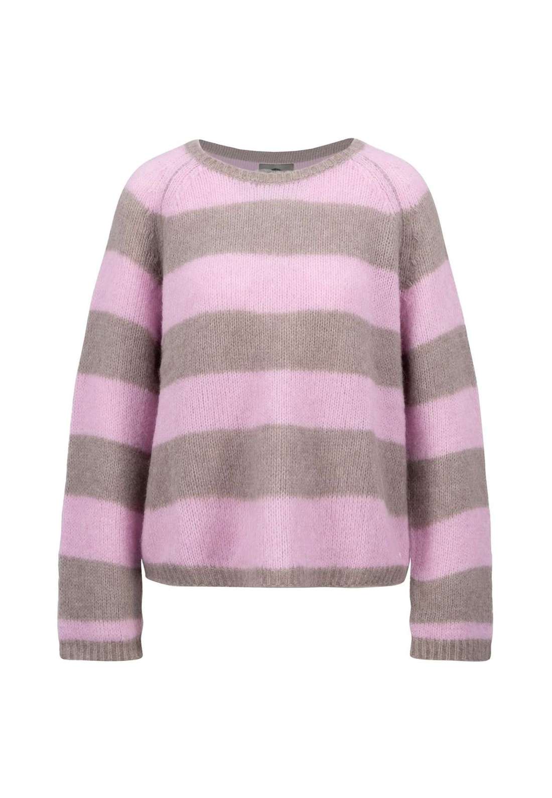 Вязаный свитер с полосатым узором