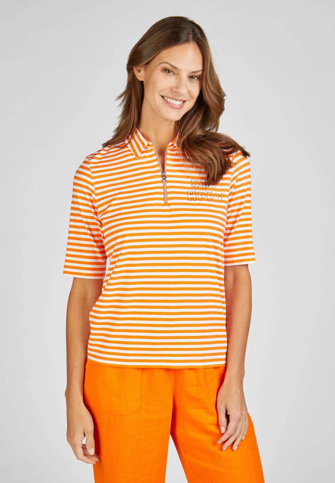 Рубашка с принтом Gestreiftes Polo-Shirt