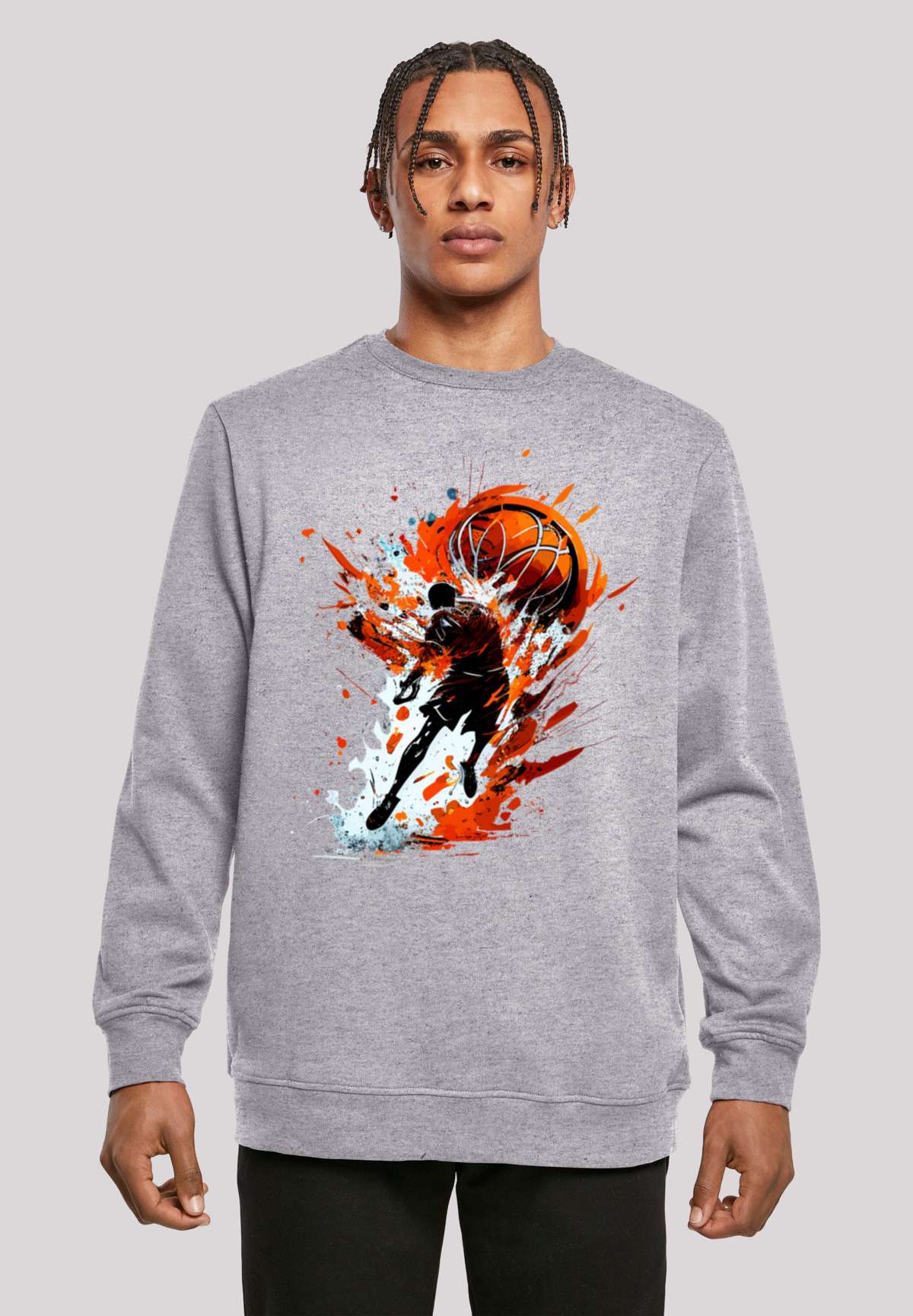 Толстовка с капюшоном Basketball Splash Orange Sport CREW