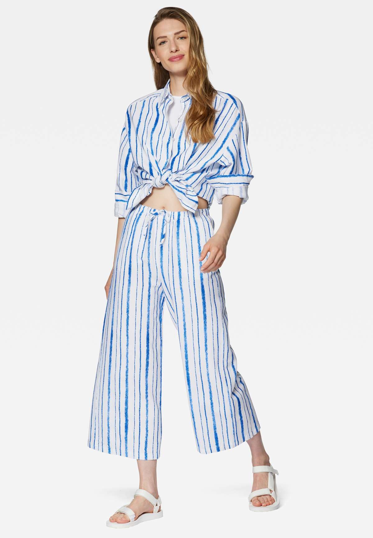Тканевые брюки, террейнские брюки-кюлоты STRIPED WOVEN PANTS