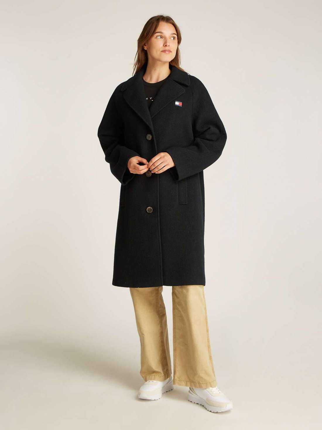 Короткое пальто с содержанием шерсти TJW WOOL COAT
