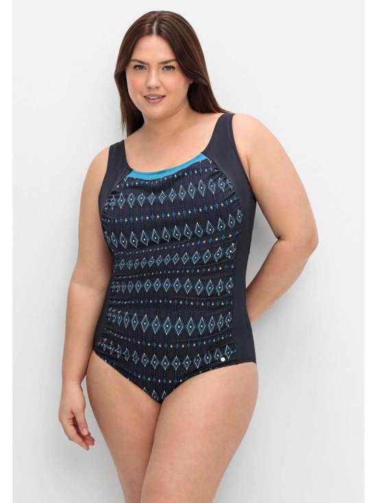 Купальник с этническим принтом и эффектом форм Große Größen