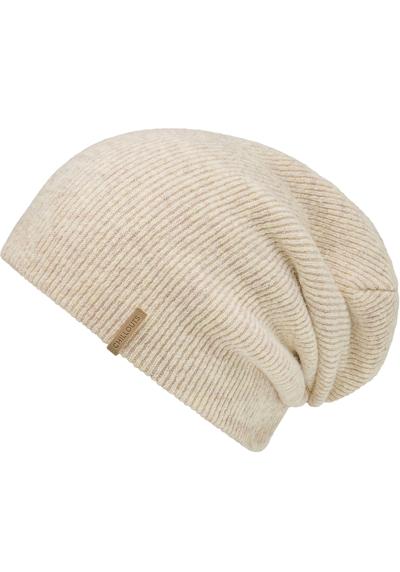 Шапку-бини можно носить как шапку-бини, так и как вязаную шапку с манжетой.