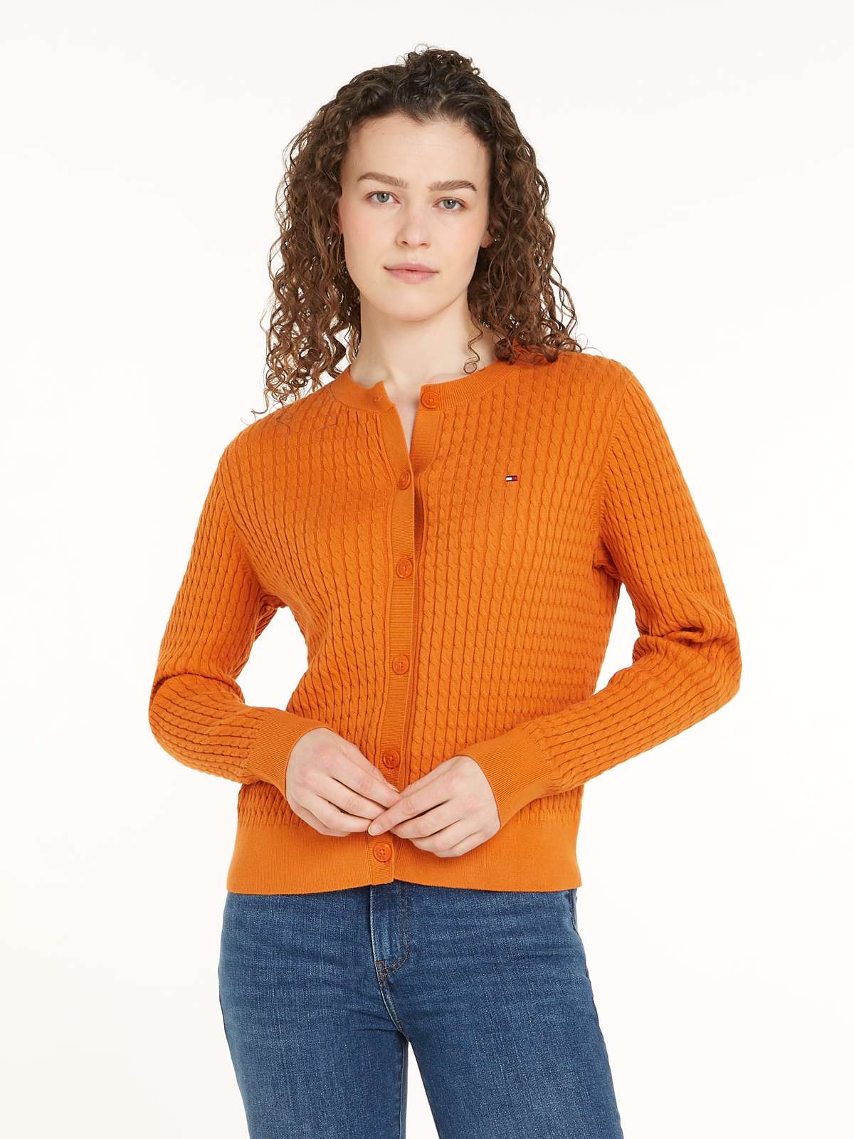 Кардиган косовой структуры. CO CABLE C-NK CARDIGAN