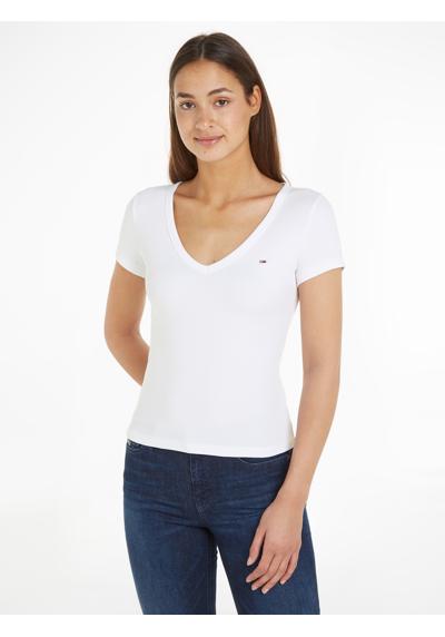 Футболка с вышивкой логотипа TJW SLIM ESSENTIAL RIB V SS