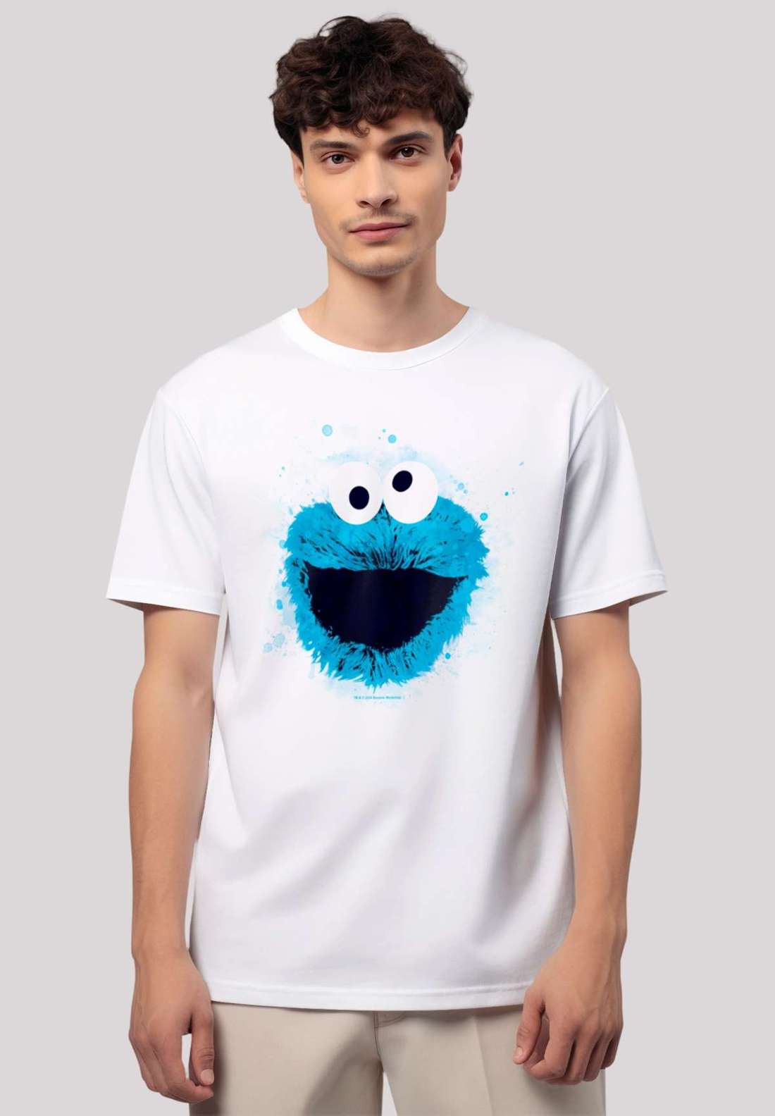 футболка Sesamstraße Cookie Monster Watercolor