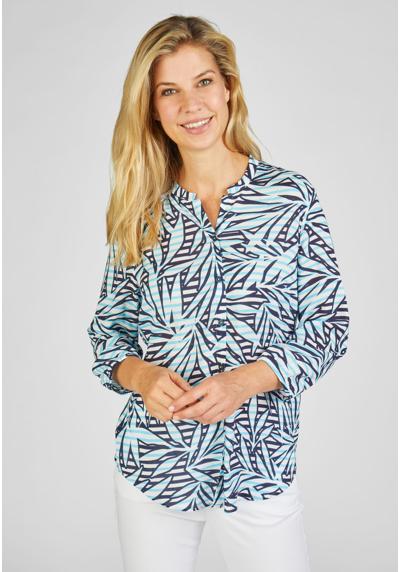 Классическая блузка Bluse mit Blattmotiv