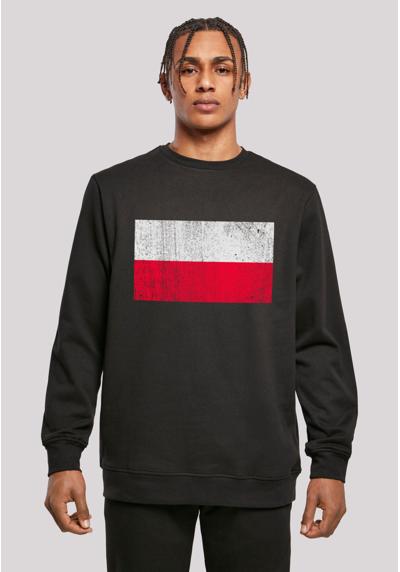 Толстовка с капюшоном Poland Polen Flagge distressed