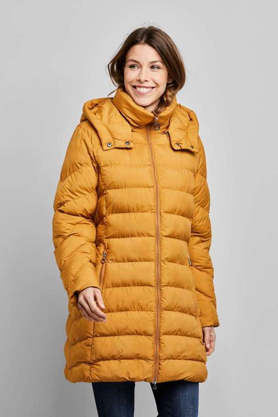 Длинная куртка с капюшоном со съемным капюшоном на кулиске.