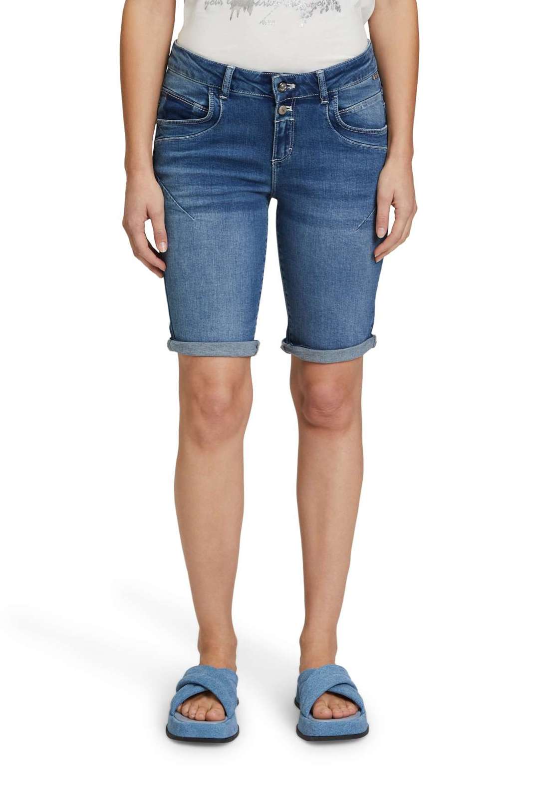 шорты Jeans-Shorts mit Stickerei