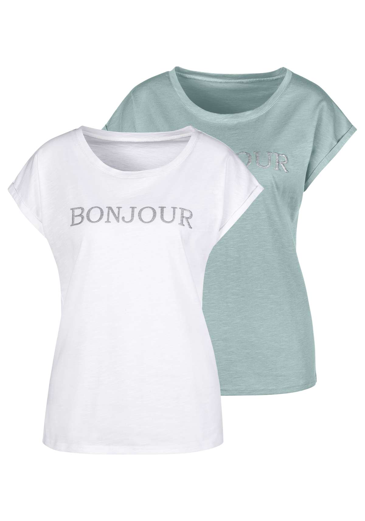 футболка mit Frontdruck `Bonjour`