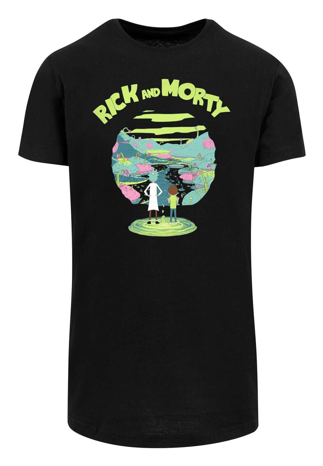 Рубашка с коротким рукавом Herren Rick and Morty with Shaped Long Tee