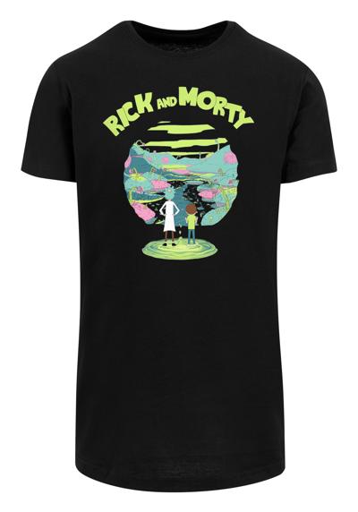 Рубашка с коротким рукавом Herren Rick and Morty with Shaped Long Tee