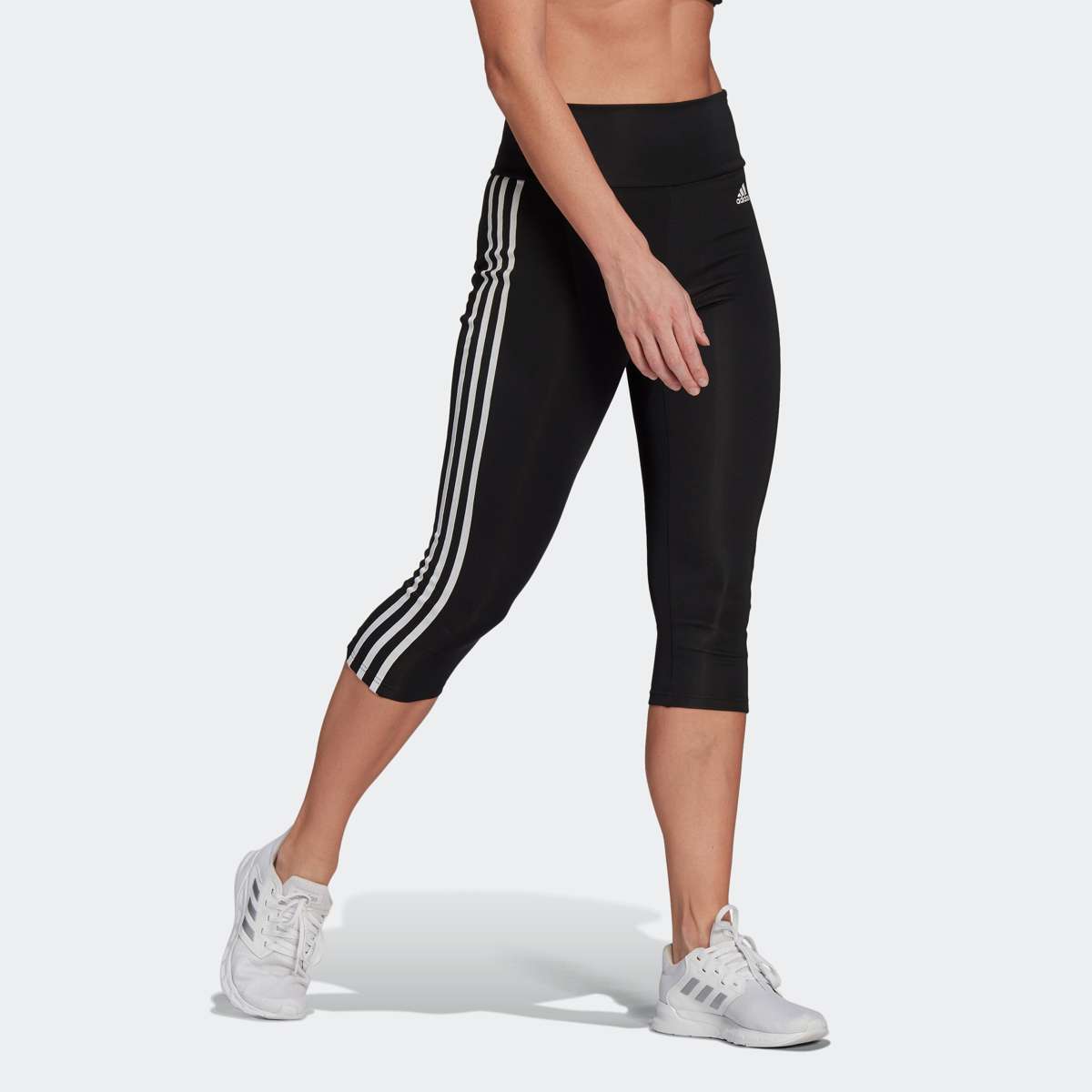 Тренировочные колготки DESIGNED TO MOVE HIGH-RISE 3-STREIFEN SPORT 3/4-TIGHT