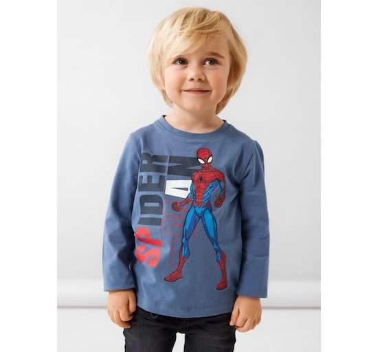 Рубашка с длинными рукавами и принтом «Человек-паук»