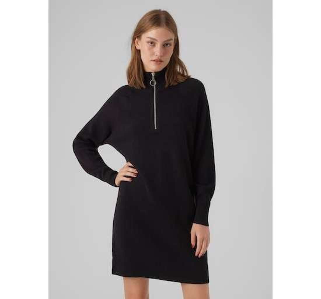 Трикотажное платье VMGOLDNEEDLE LS HIGHNCK ZIPPER DRESS REP
