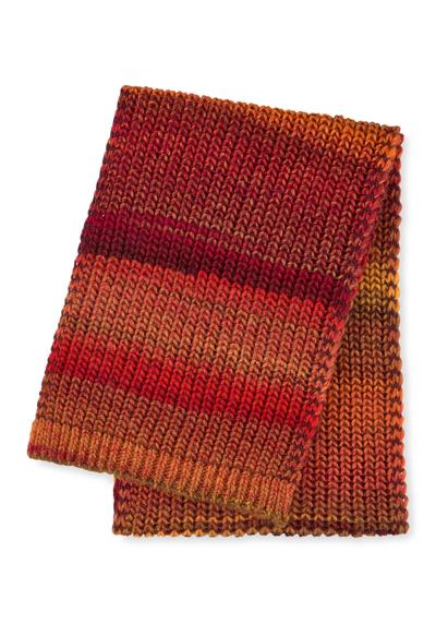 Вязаный шарф с градиентом цвета, резинкой, примерно 28 х 180 см.