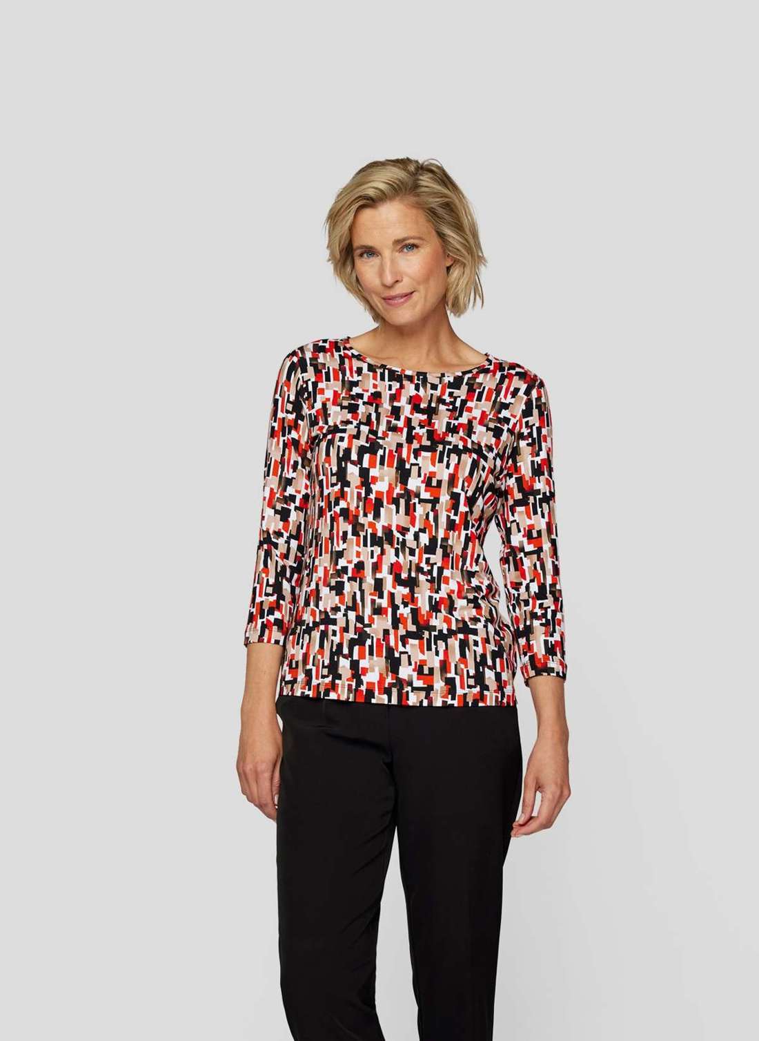 Рубашка с рукавом 3/4 с графическим узором