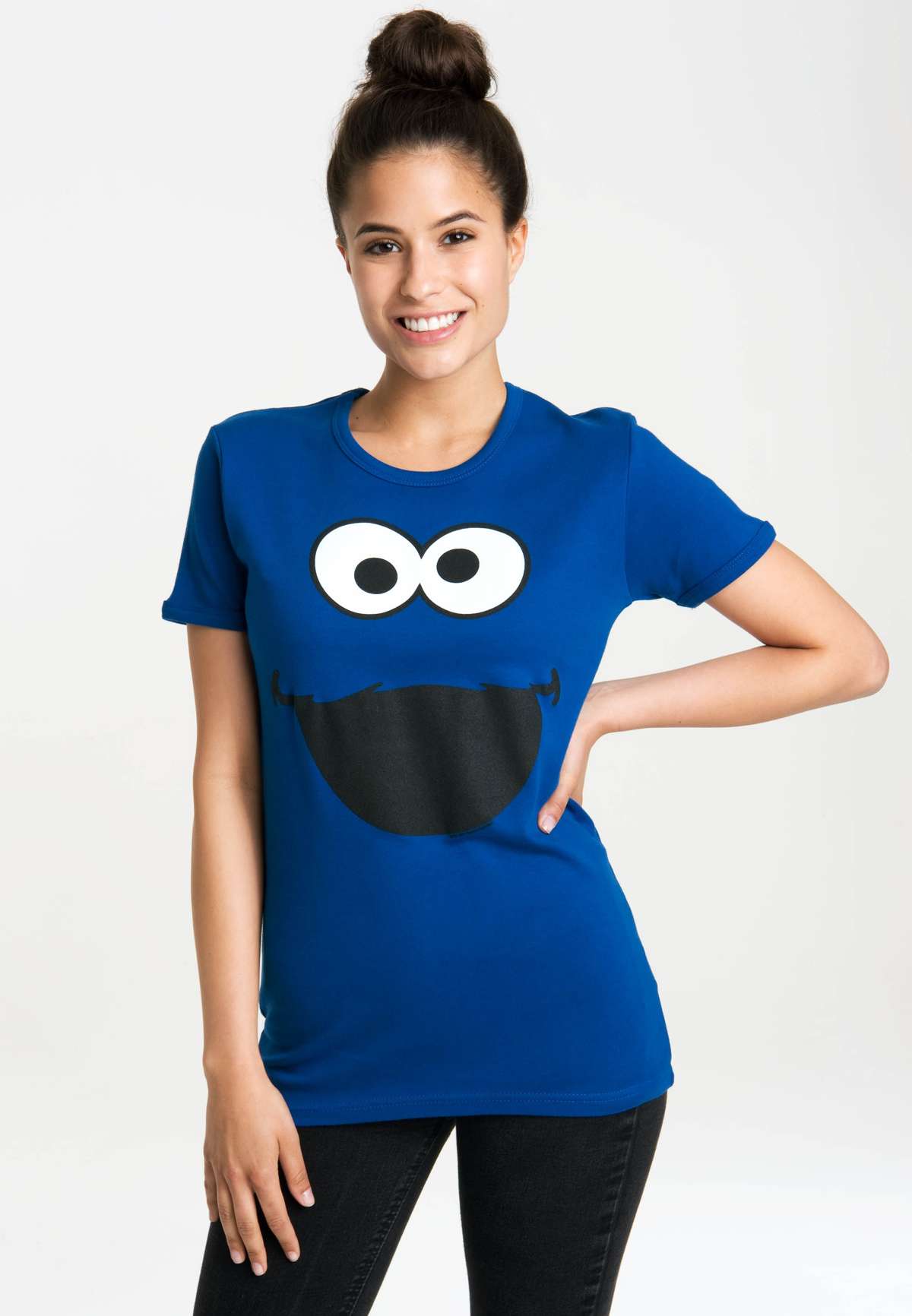 Футболка с лицензионным оригинальным дизайном Cookie Monster – Face