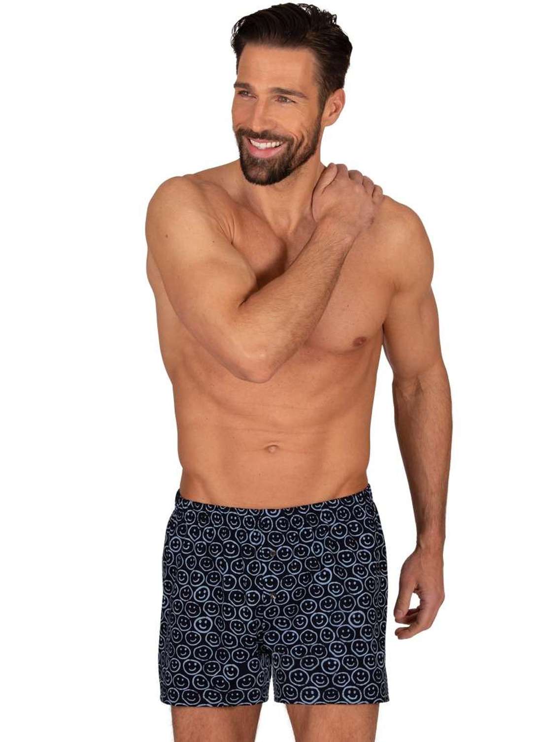 Боксеры TRIGEMA Boxer-Shorts mit freundlichem Smiley-Muster