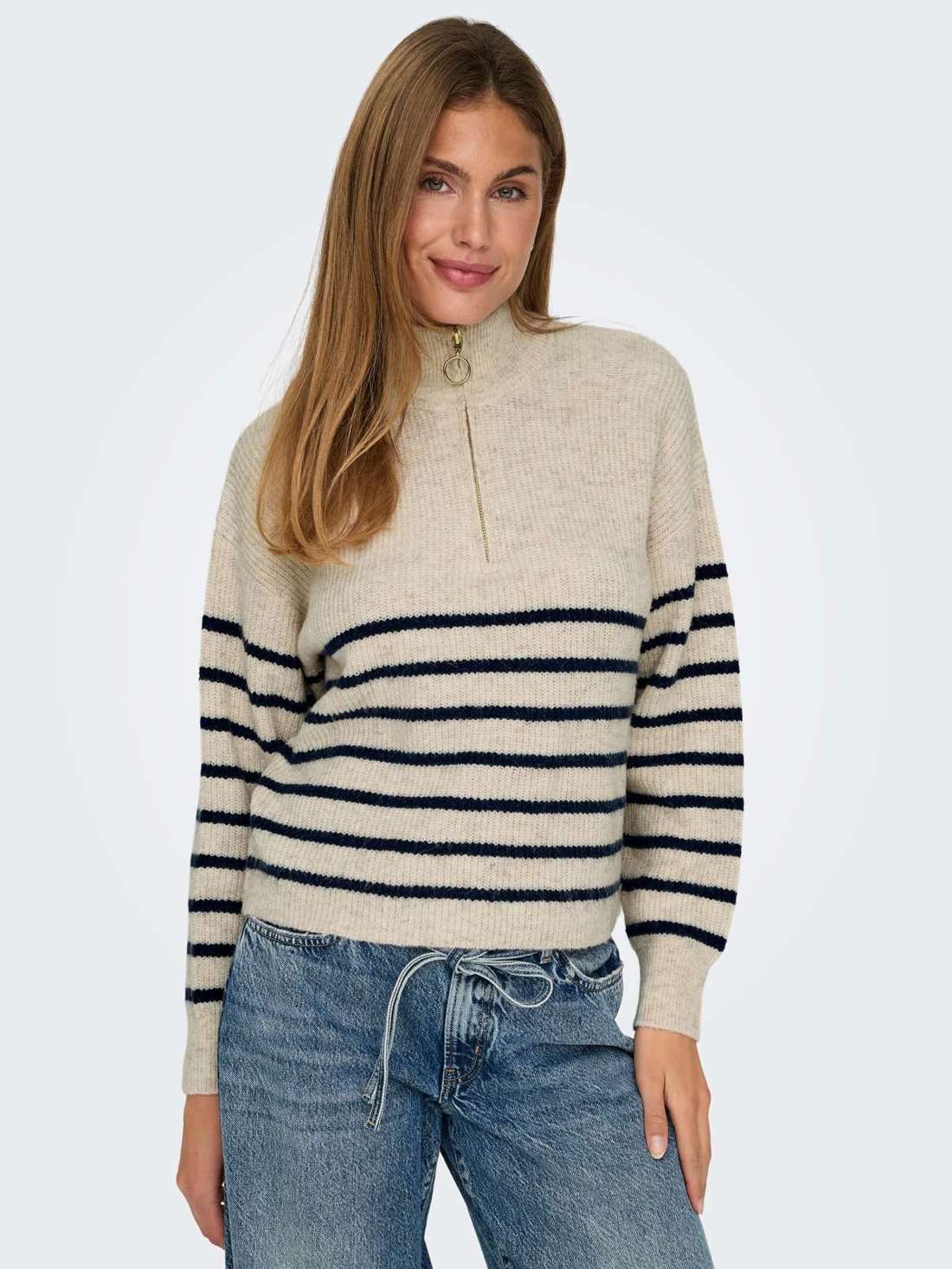 Вязаный свитер ONLTOKYO L/S ZIP PULLOVER KNT NOOS