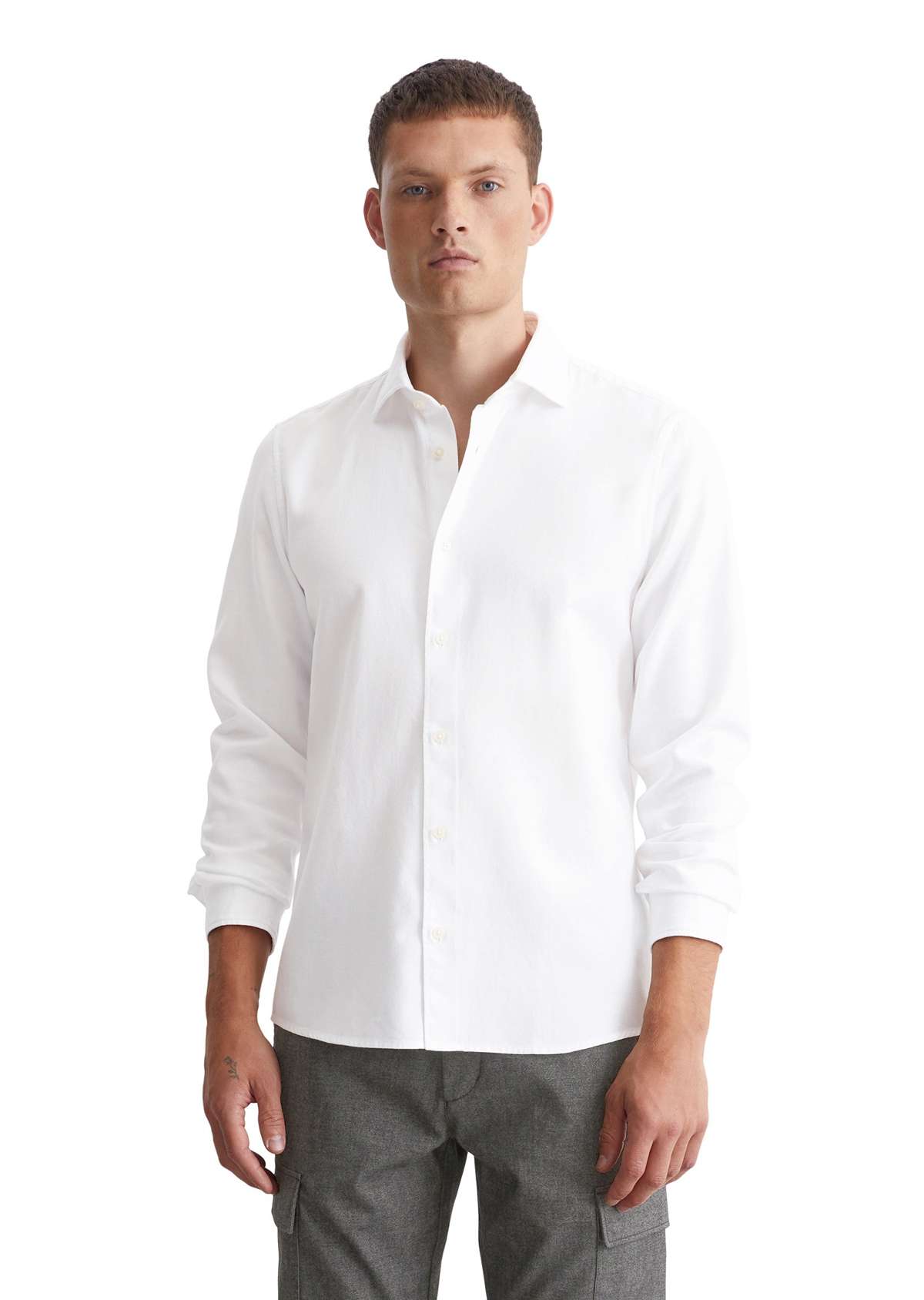 Рубашка с длинным рукавом aus Bio-Baumwoll-Twill