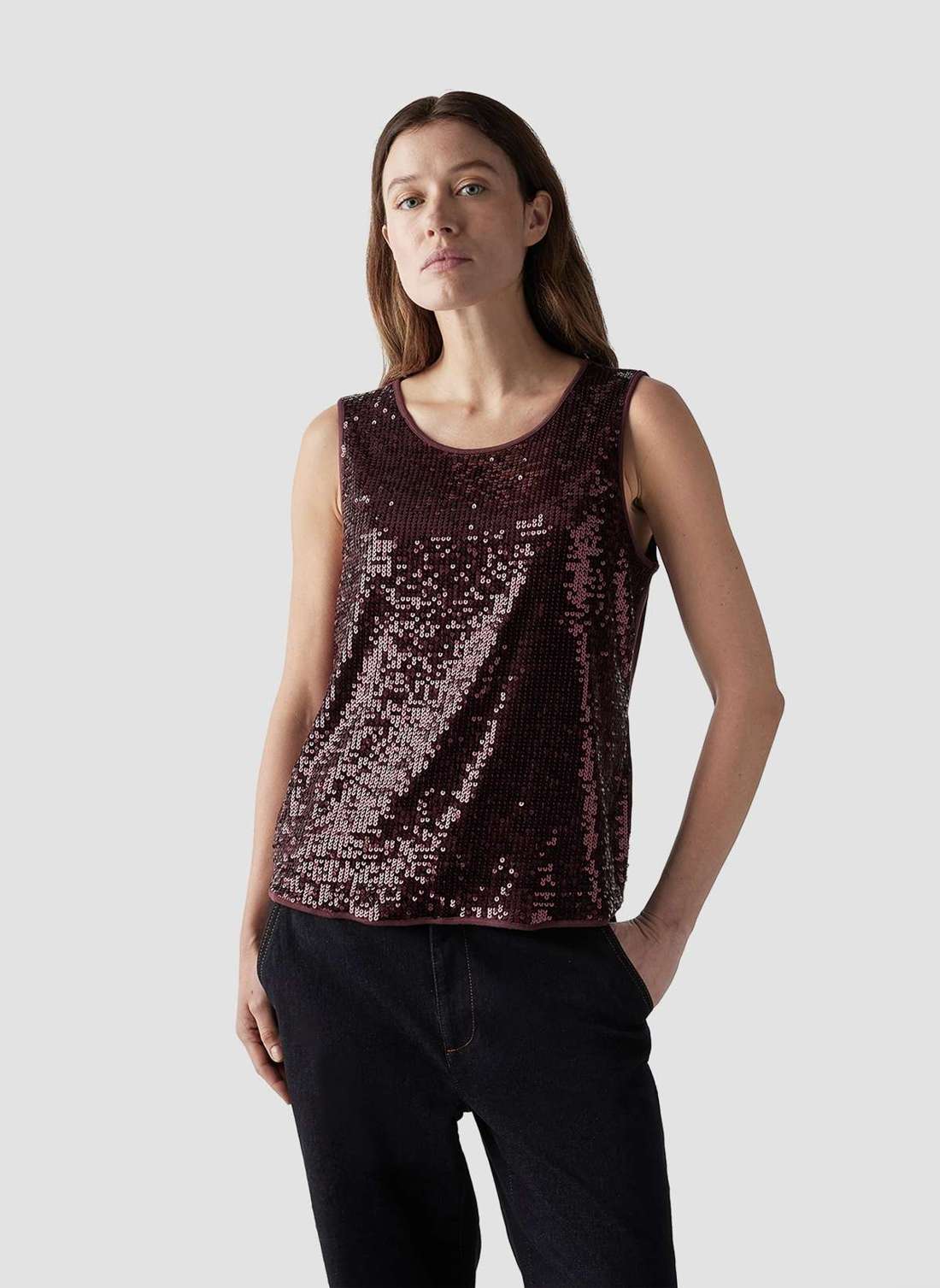 Длинный топ Glamouroses Pailletten-Top