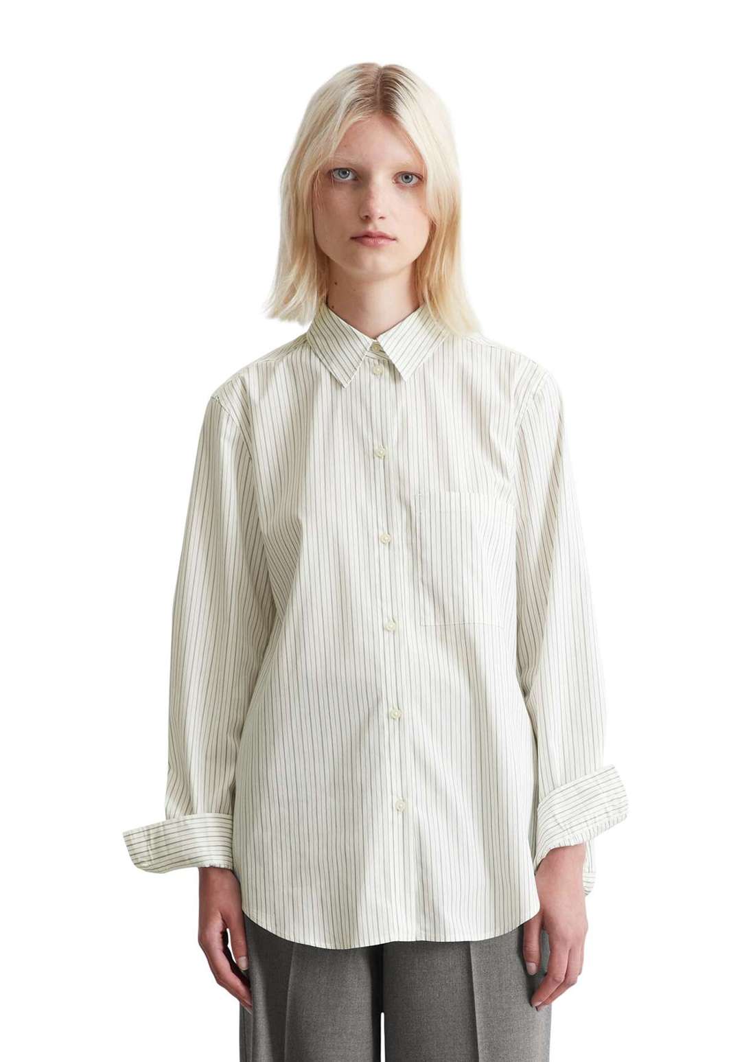 Блузка с длинными рукавами aus Baumwoll-Stretch