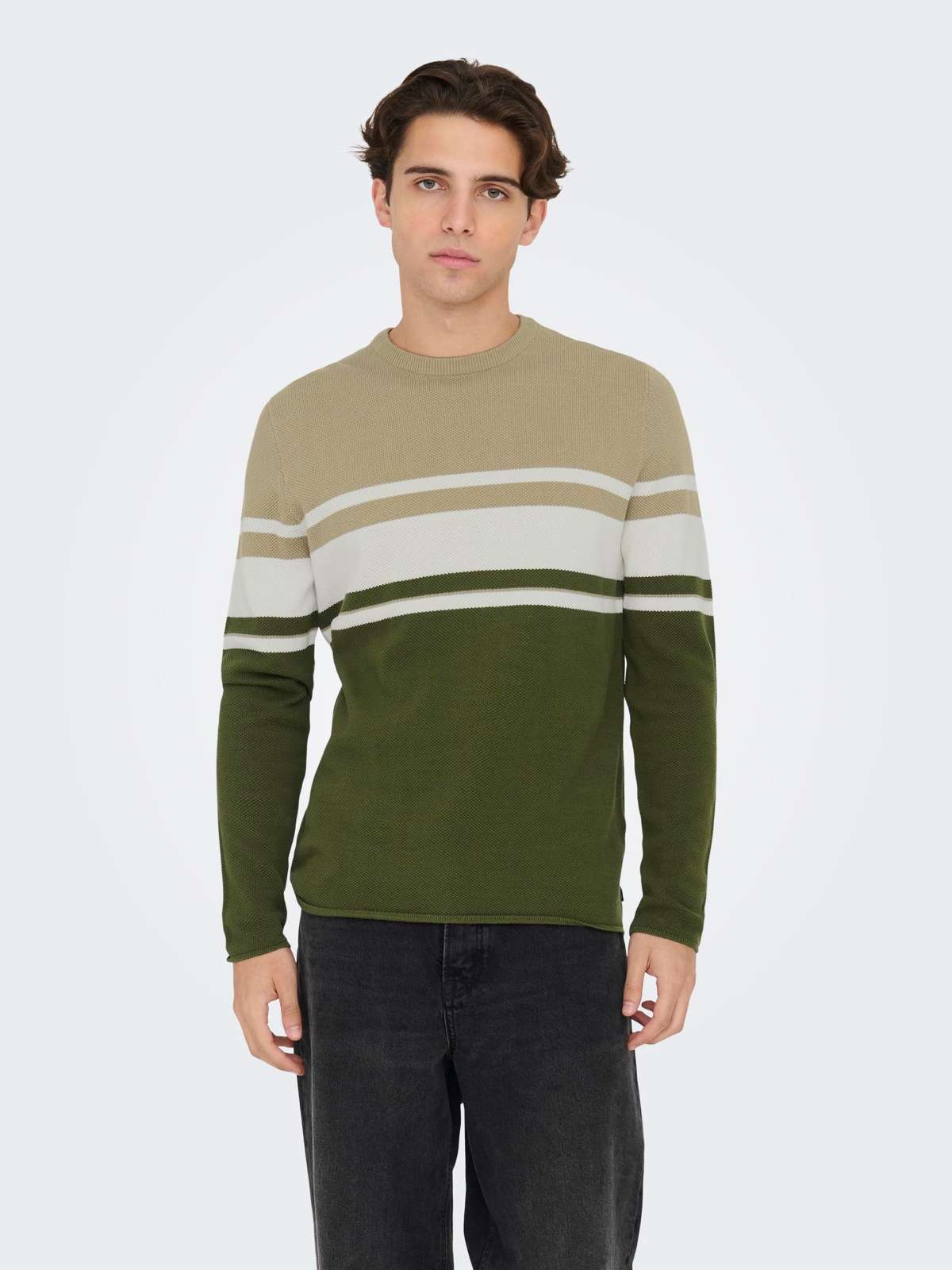 Свитер с круглым вырезом ONSNIGUEL REG 12 BLOCK CREW KNIT