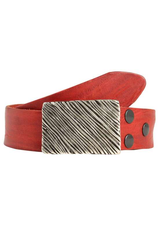 Кожаный ремень со сменной застежкой. Seegras Rechteck